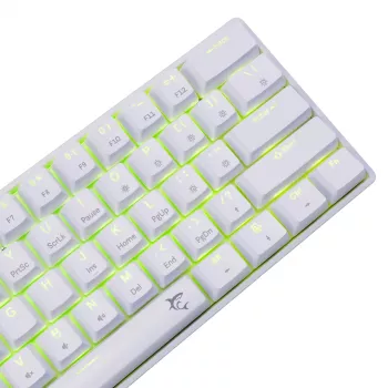 Teclado mecánico con cable White Shark Shinobi-2 (GK-004221) — switches azules, blanco, distribución US