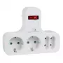Regleta de enchufes 4 tomas con interruptor MACLEAN MCE224 F — regleta de 4 tomas con interruptor individual