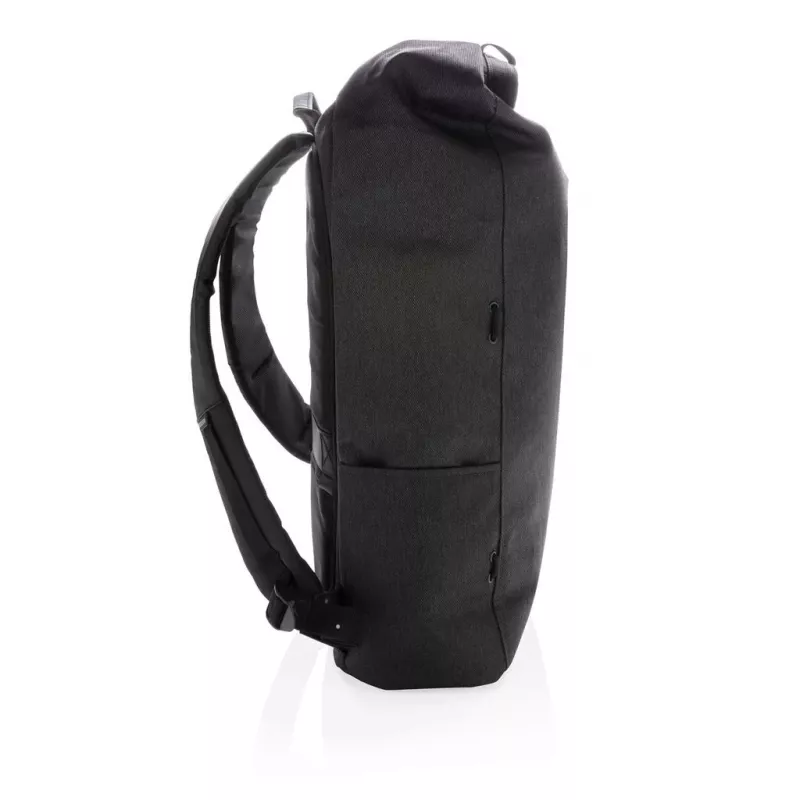 XD Design Bobby Urban Lite P705.501 mochila antirrobo para portátil, 15 pulgadas, 22 l (ampliable a 27 l), resistente al agua, bolsillos RFID, correa para equipaje, negra