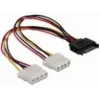 SATA de 15 pines a 2 conectores hembra Molex de 4 pines 20 cm DeLOCK 65159