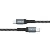 Cable Qoltec USB 2.0 Type-C a USB 2.0 Type-C 100W QC 3.0 PD 1m Negro