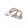 ROLINE Cable adaptador en Y 4 pol. HDD / 2x SATA (11.03.1050)