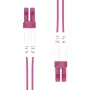 Cable de fibra óptica LC/LC-PC OM4, 0,5m