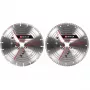 Set de discos de corte diamantados para amoladora angular EINHELL 230×22,23×1,8 mm, corona turbo, 2 uds.