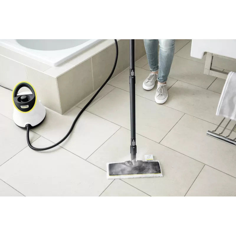 Kärcher SC 2 Deluxe EasyFix 1.513-400.0 limpiador a vapor cilíndrico, 1500 W, 1 l, 3,2 bar, vapor regulable, cable de 4 m, blanco/negro