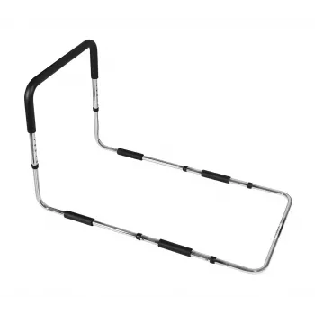 Barandilla de cama ActionMed P300AM soporte lateral de cama, altura regulable, asa antideslizante, negro, carga máx. 130 kg