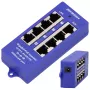Inyector PoE Extralink Gigabit 4 puertos, 4x 1000Mb/s RJ45, 48V, azul/negro