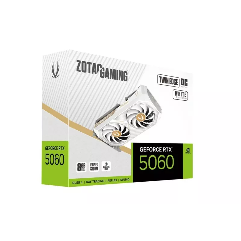 Tarjeta gráfica Zotac GAMING GeForce RTX 5060 Twin Edge OC White Edition 8GB GDDR7