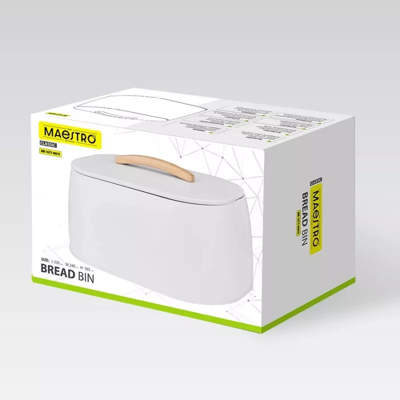 Panera de pan Maestro MR-1675-WHITE — panera blanca