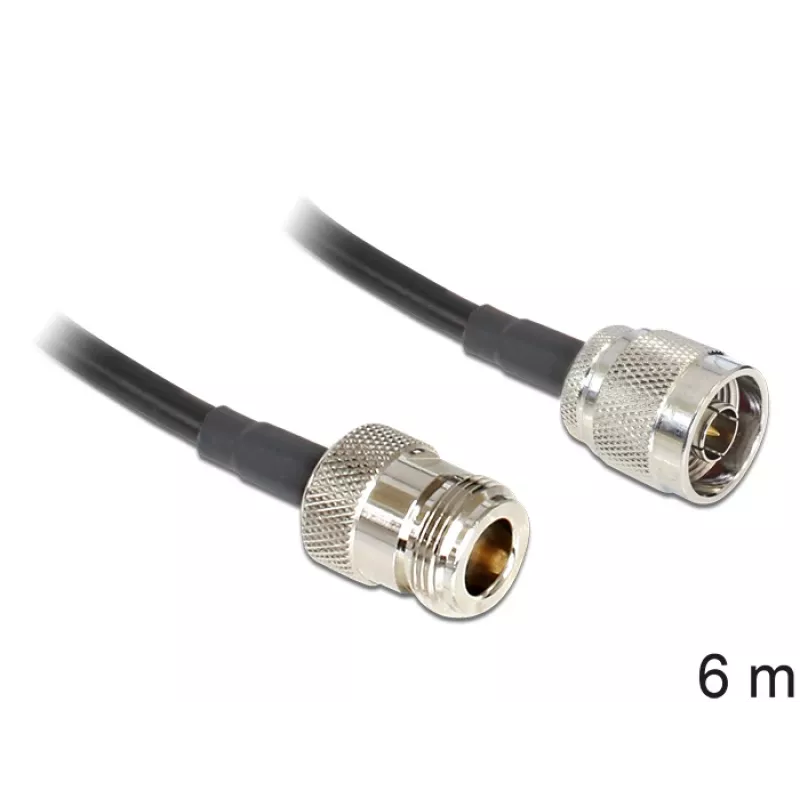 Cable coaxial LMR195 DeLOCK 88683 6 m negro