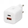 Cargador USB IBOX ILUC42W 42W (máx. 33W), 1×USB-C PD3.0, 1×USB-A QC3.0, 100–240V, blanco