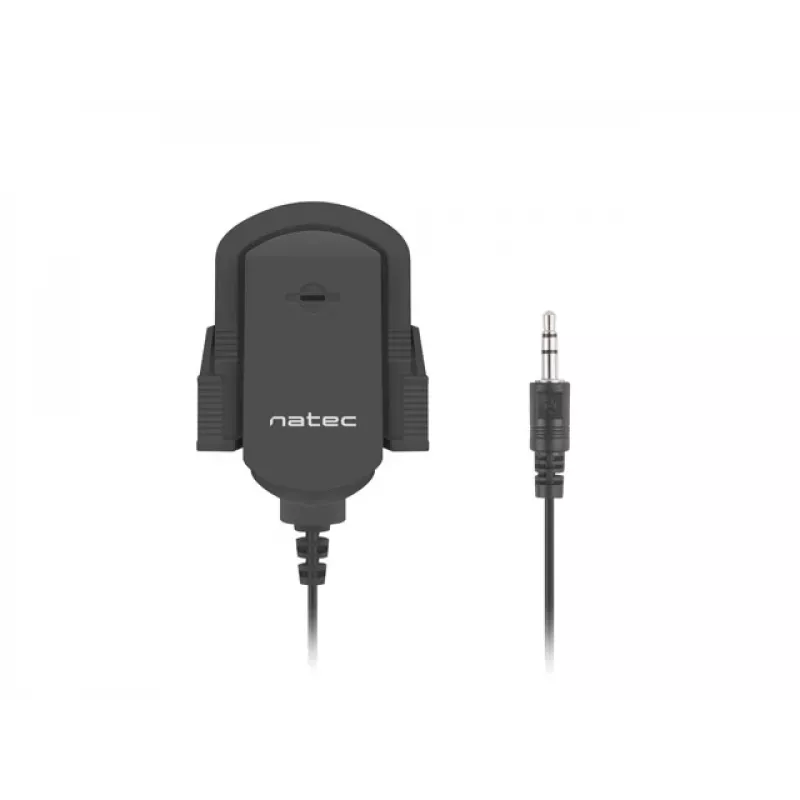 Micrófono de corbata NATEC NMI-1352, con cable 3,5 mm, sensibilidad -58 dB, 50–16000 Hz, cable de 1,8 m, 20 g