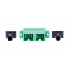 Adaptador Extralink SC/APC dúplex, monomodo, verde