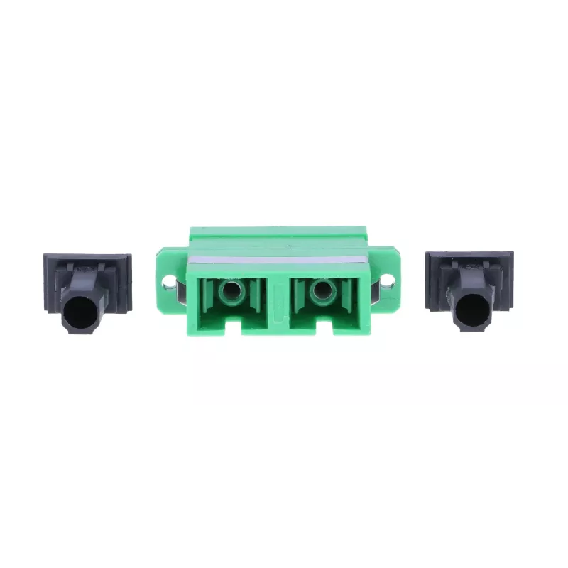 Adaptador Extralink SC/APC dúplex, monomodo, verde