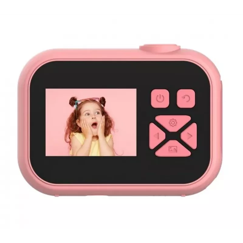 Cámara digital infantil Xrec myFirst Camera 10 — rosa, para niños a partir de 5 años, 76 g