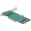 Tarjeta DeLOCK PCI Express x8 a 2 x NVMe M.2 Key M internos bifurcación formato low profile