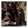 Asobu - Dog Bowl Buddy - Botella de acero inoxidable con 2 comederos negra