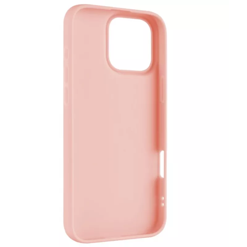 Cubierta trasera protectora FIXED para Apple iPhone 16 Pro Max, superficie engomada, rosa