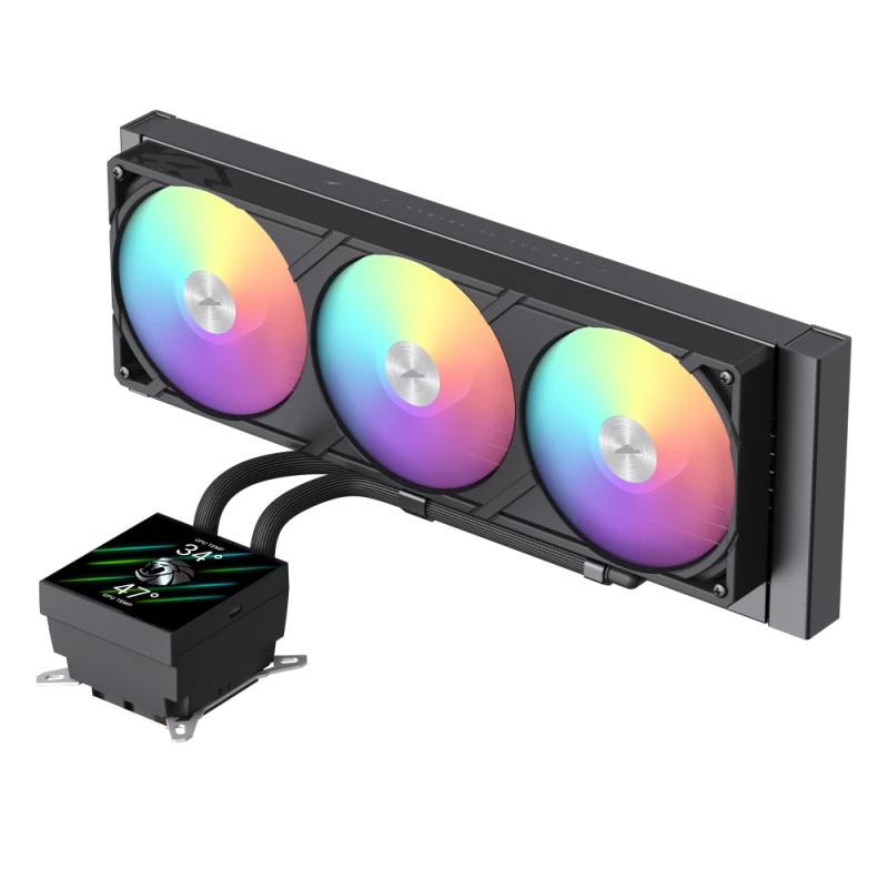 Refrigeración líquida para CPU Gamemax | GLACIER 360 LCD BK | Intel, AMD