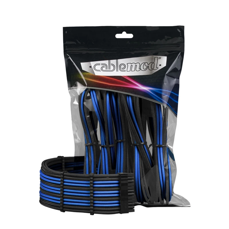 CableMod PRO ModMesh kit de extensión de cable 12VHPWR negro/azul — extensión de alimentación para GPU 12VHPWR