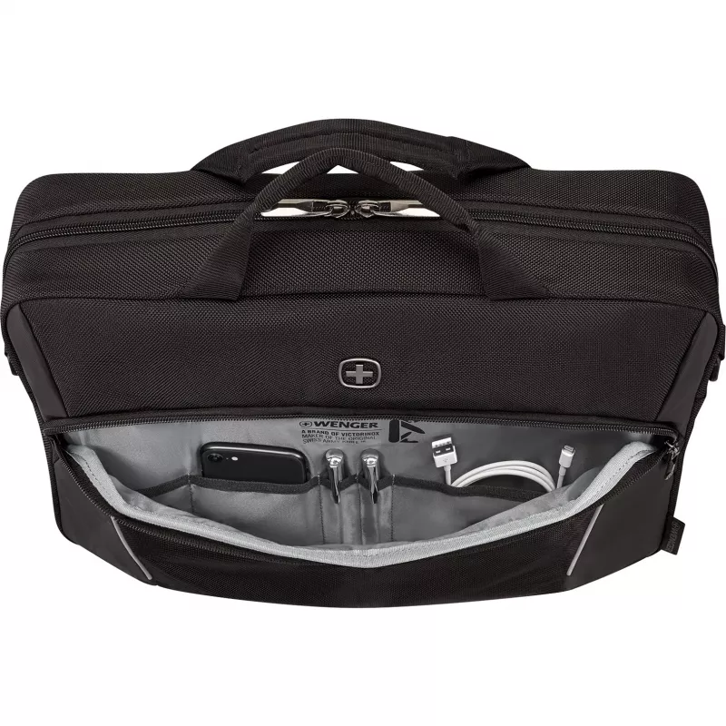 Maletín portátil Wenger XE Compact Brief 16 con compartimento para tablet, negro