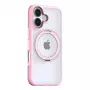 Funda protectora Torras Ostand R Fusion para iPhone 16 – rosa, delgada, ligera, protección contra arañazos y golpes leves