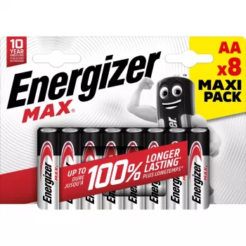 Pilas Energizer Alkaline Max AA LR6, 8 unidades, envase eco