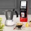 Cafetera BIALETTI BRIKKA INDUCTION 4TZ 180 ml antracita, plateada