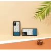 Funda para móvil Man and Wood Galaxy Note 20 — flor azul sobre negro