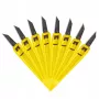 Cúter STANLEY 1-10-601 metálico rojo/amarillo, hoja recambiable, mango 18 cm, pack de 50