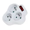 Esperanza ELK304W regleta eléctrica, 3 tomas con interruptor, blanca