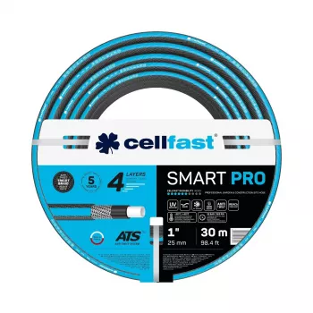 Manguera de jardín Cellfast Smart Pro ATS 1 pulgada 30 m – manguera de riego resistente con 1 pulgada de diámetro, 30 metros de longitud