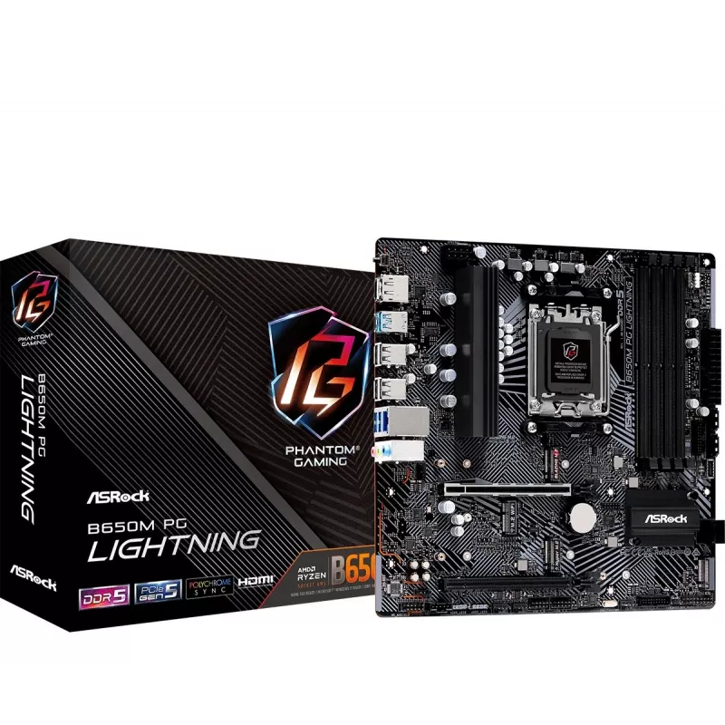 ASRock B650M PG Lightning AM5 placa base Micro-ATX