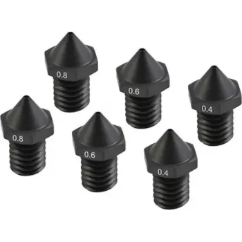 Boquillas endurecidas para impresora 3D Flashforge C3P Set 0,4 mm / 0,6 mm / 0,8 mm