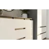 Cómoda 2 puertas 3 cajones top e shop M-MP-K-MAL-2D3S-ANTBIA — marco antracita, puertas blancas, 1200×750×400 mm