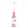 Cepillo de dientes eléctrico neno Denti rosa para niños — vibratorio, cerdas suaves, pila AAA, temporizador de 2 minutos