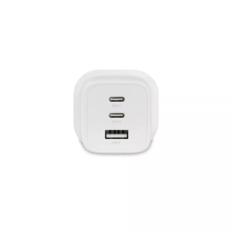 Fuente de alimentación Dicota - compacta, GaN - 65 vatios - 5 A - PD 3.0 - 3 puertos de salida (2 x USB-C, USB)