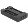 Delock - hub de luz LED RGB - 10 conexiones - negro (64128)