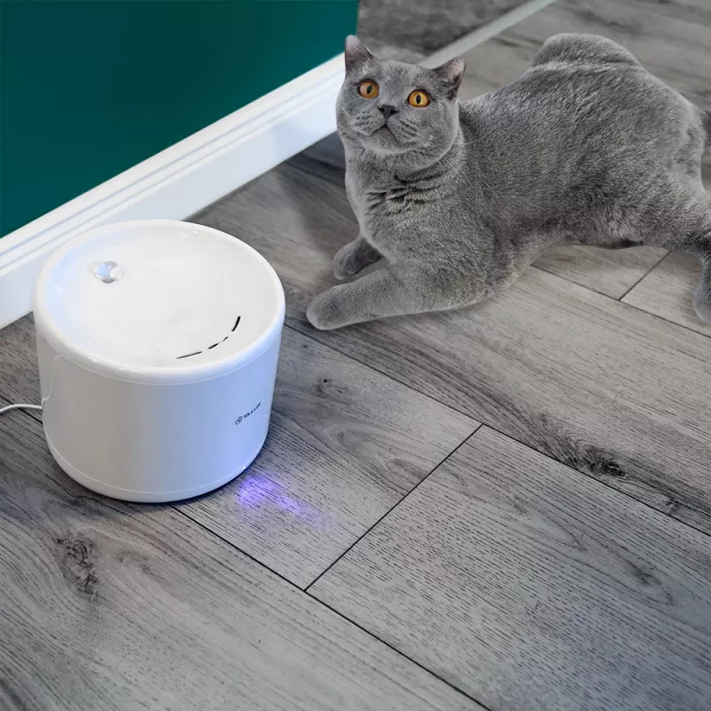 Bebedero para mascotas Tellur TLL331471 2L blanco – bebedero automático de 2 litros para gatos y perros pequeños