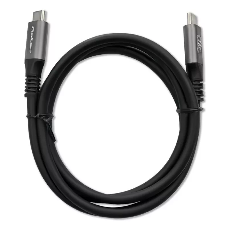 Cable USB-C QOLTEC USB4 240 W para Thunderbolt 3/4, 40 Gbit/s, alimentación 240 W