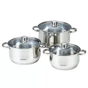 MAESTRO MR-2020-6M Set de 6 ollas, acero inoxidable