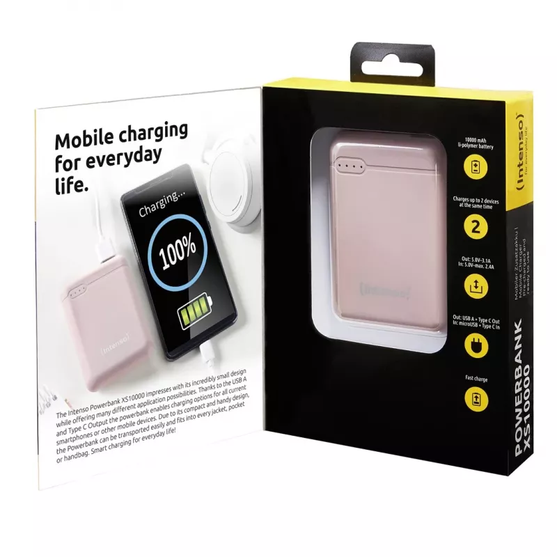 Intenso XS10000 polímero de litio (LiPo) 10000 mAh rosa