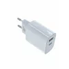 Cargador universal 2x3A USB C + USB A Power Delivery blanco