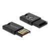Lector de tarjetas DeLOCK USB 2.0 negro Micro SD MicroSDHC MicroSDXC 480 Mbit/s