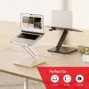 Soporte de escritorio Maclean para monitor o portátil, pistón de gas, para trabajar de pie y sentado, negro, MC-493
