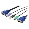 Cable KVM USB Digitus DS-19232 3m PS/2