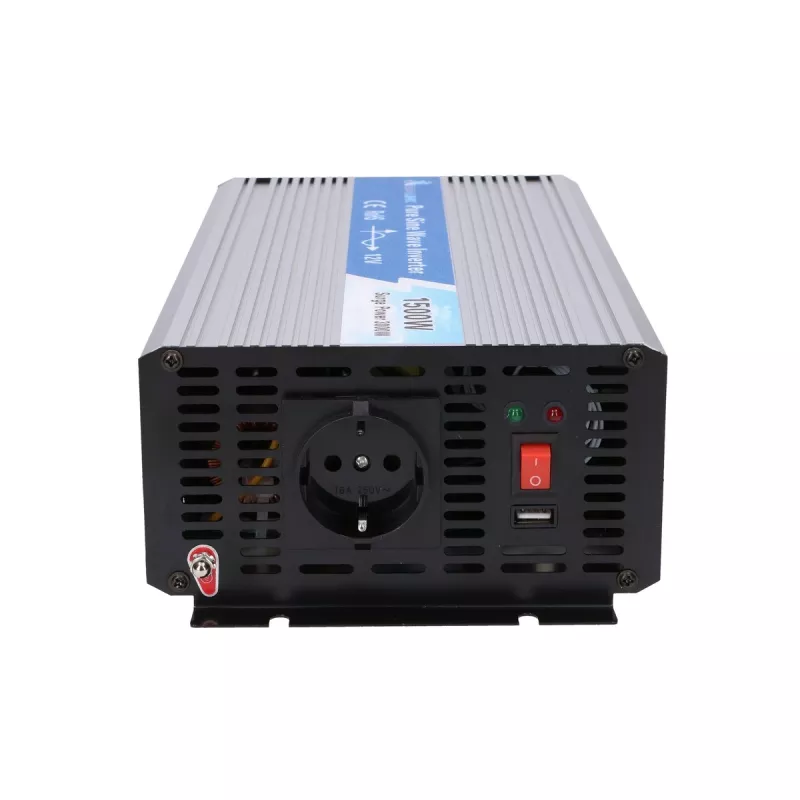 Extralink OPIP-1500W convertidor de tensión de onda sinusoidal pura, de 12 V a 230 V, 1500 W
