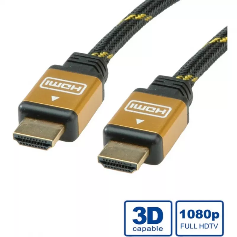 Cable HDMI ROLINE GOLD HDMI M – HDMI M 15 m