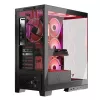 Caja de PC MODECOM Volcano SPACE APEX ARGB Midi Tower, cristal templado, USB-C, compatible con ATX/microATX/Mini-ITX, GPU hasta 430 mm, disipador de CPU hasta 180 mm
