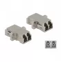 Acoplador de fibra óptica DeLOCK LC dúplex hembra a LC dúplex hembra monomodo metal